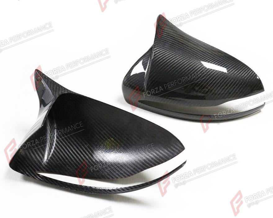 DRY CARBON SIDE MIRROR COVERS STICK ON for MERCEDES BENZ E CLASS W213 W238 2016 - 2023 M Style
Set includes:

Side Mirror Covers
Material: Dry Carbon

NOTE: Available for LHD and RHD cars - specify your drive side. Professional installation is required.
