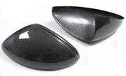 DRY CARBON SIDE MIRROR COVERS STICK ON for PORSCHE 718 BOXSTER CAYMAN 982 2016+
Set includes:

Side Mirror Covers
Material: Dry Carbon

NOTE: Available for LHD and RHD cars - specify your drive side. Add-on type - installs over the original part. Professional installation is required.
