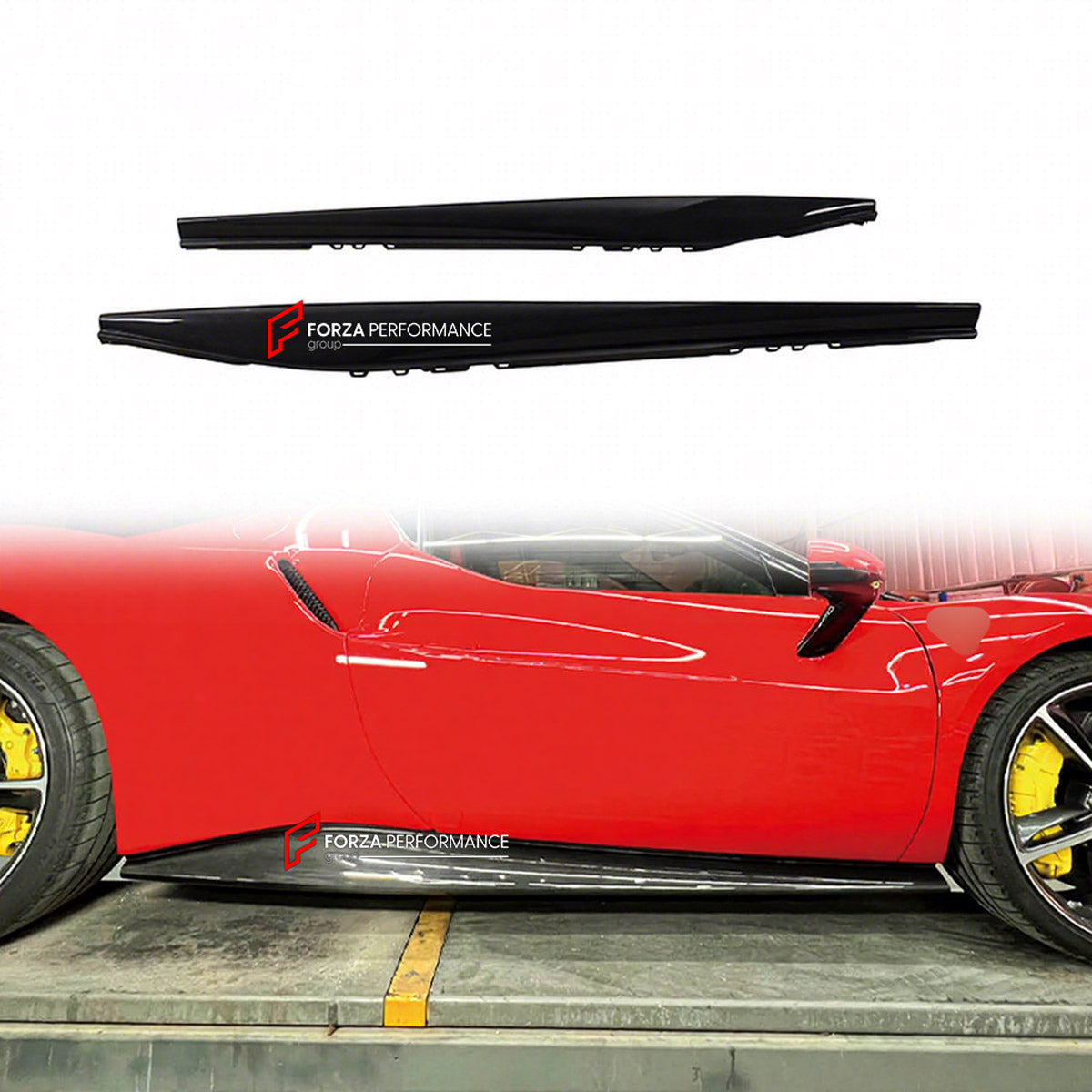 DRY CARBON SIDE SKIRTS for FERRARI 296 GTB GTS 2022+ FORZA PERFORMANCE custom fit OEM Style

Set includes:
Side Skirts

Material: Dry Carbon

NOTE: Professional installation is required.