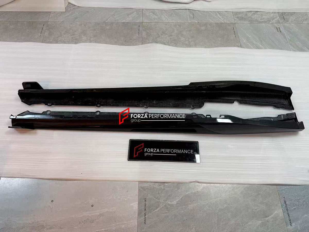 FORZA PERFORMANCE DRY CARBON SIDE SKIRTS for FERRARI 296 GTS GTB custom fit NOVITEC