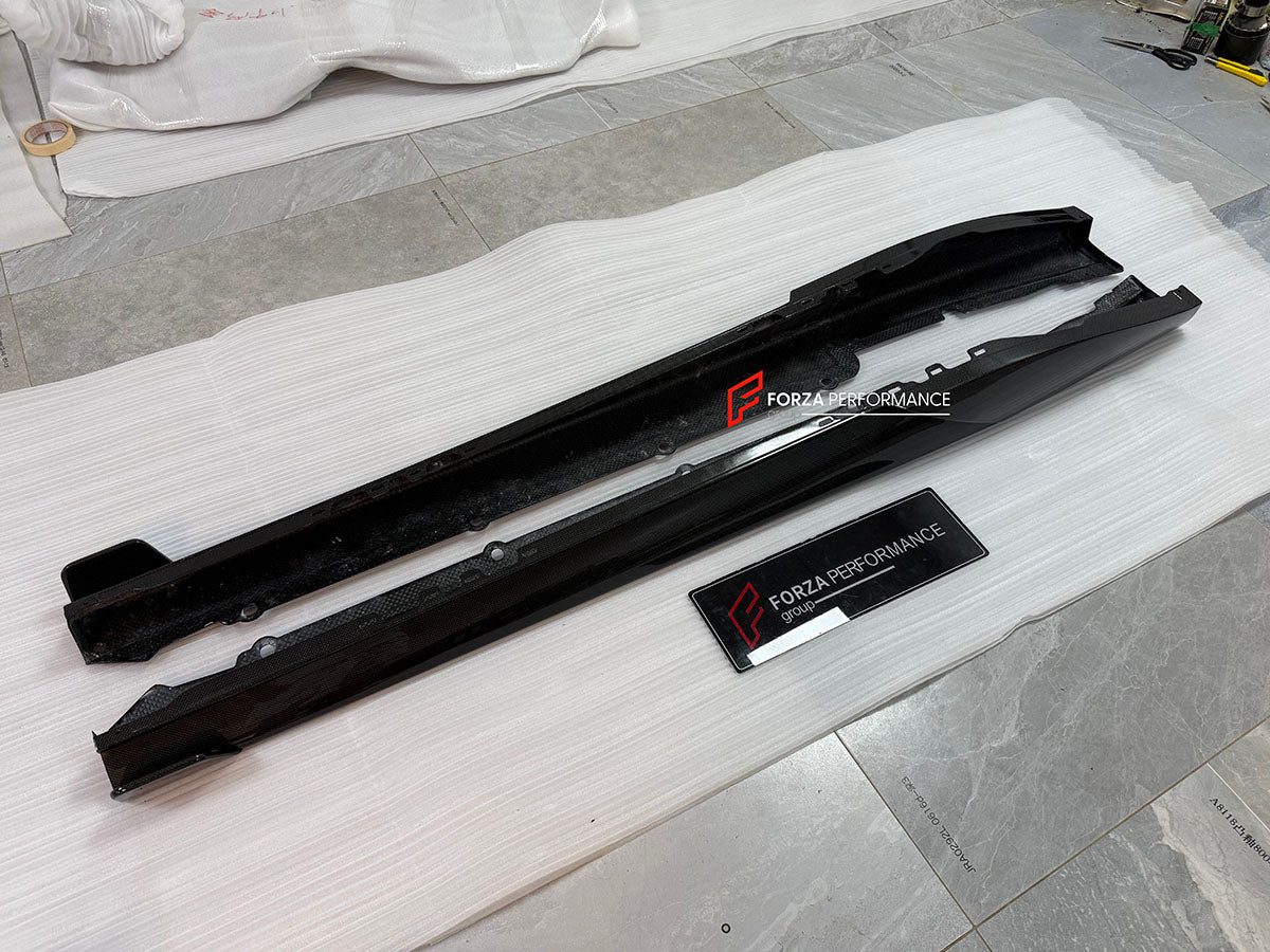 FORZA PERFORMANCE DRY CARBON SIDE SKIRTS for FERRARI 296 GTS GTB custom fit NOVITEC