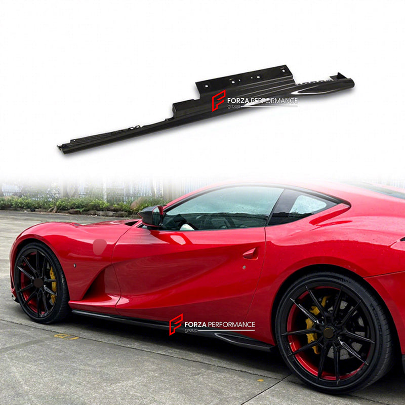DRY CARBON SIDE SKIRTS for FERRARI 812 SUPERFAST GTS 2017 - 2024