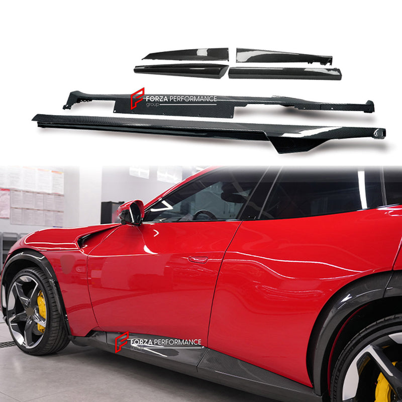 DRY CARBON SIDE SKIRTS for FERRARI PUROSANGUE 2023+