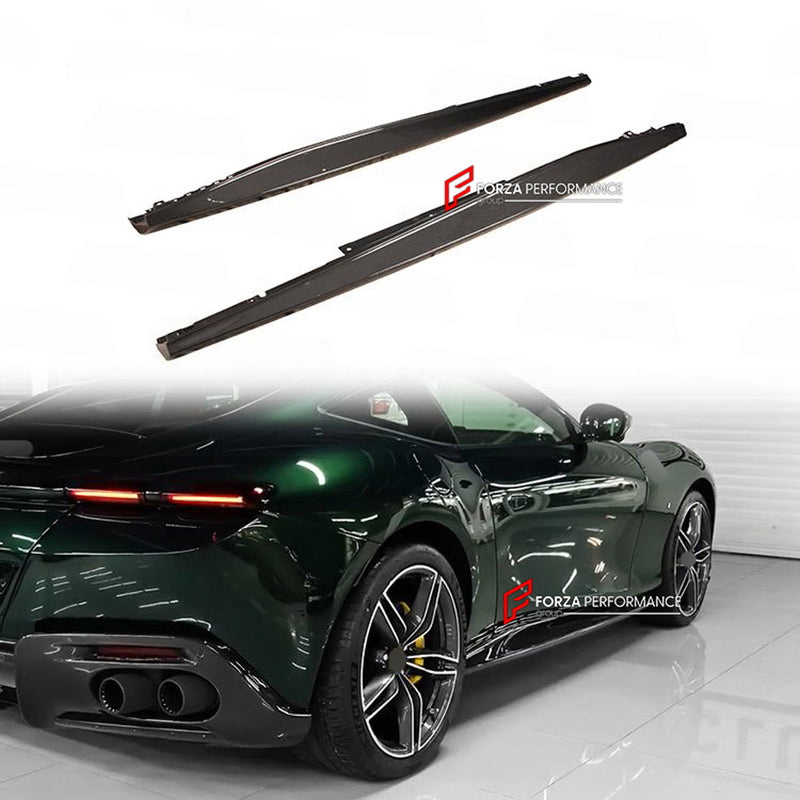 DRY CARBON SIDE SKIRTS for FERRARI ROMA 2020+