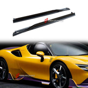 DRY CARBON SIDE SKIRTS for FERRARI SF90 STRADALE SPIDER 2019+ FORZA PERFORMANCE custom fit Mansory Style

Set includes:
Side Skirts

Material: Dry Carbon

NOTE: Professional installation is required.