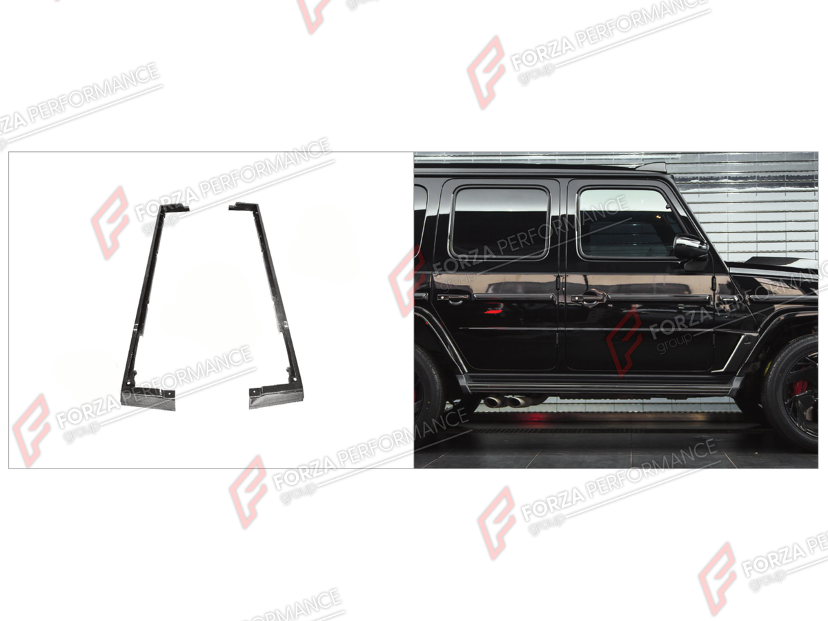 DRY CARBON SIDE SKIRTS for MERCEDES-BENZ G-CLASS W464 2019 - 2024 FORZA PERFORMANCE custom fit Top Style

Set includes:
Side Skirts

Material: Dry Carbon

NOTE: Professional installation is required.