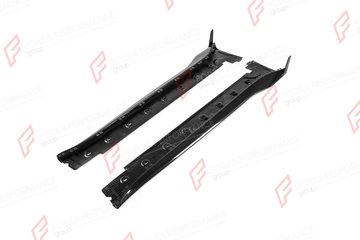 DRY CARBON SIDE SKIRTS for PORSCHE 911 992 TURBO S 2020+

Set includes:
Side Skirts

Material: Dry Carbon

NOTE: Professional installation is required.