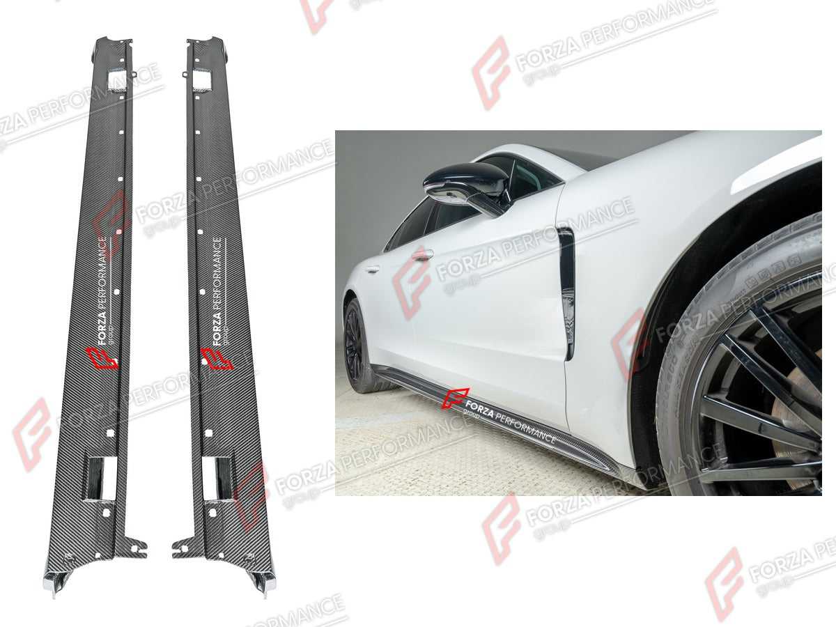 DRY CARBON SIDE SKIRTS for PORSCHE PANAMERA 971 2023 Forza Performance custom fit buy sport design style