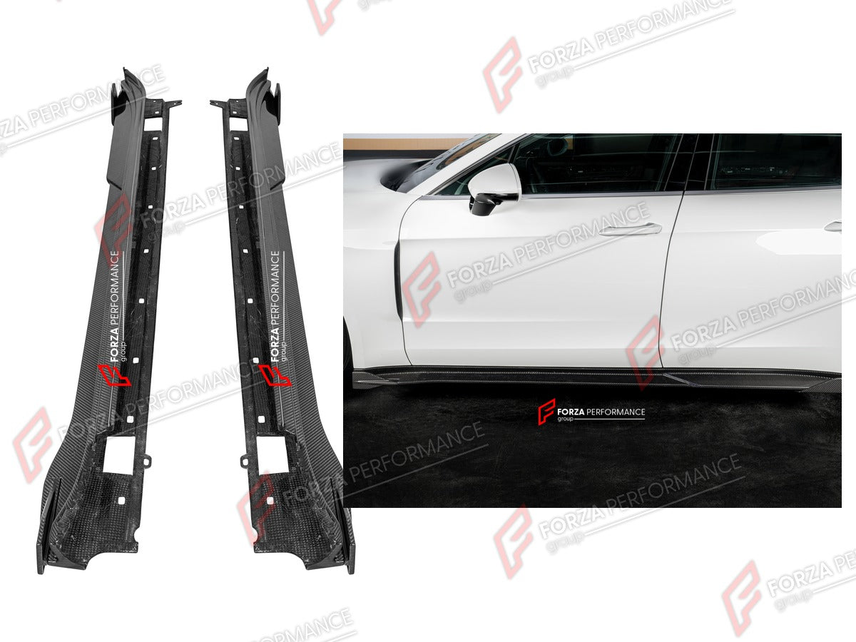 DRY CARBON SIDE SKIRTS for PORSCHE PANAMERA 976 2024+ Forza Performance custom fit buy sport style design
