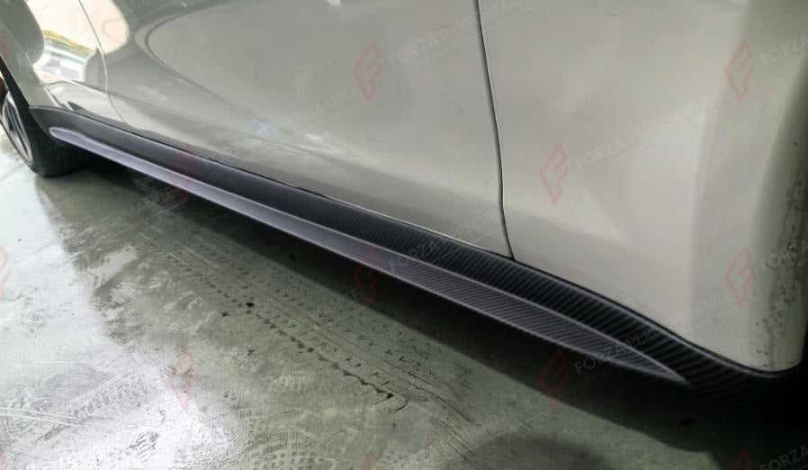 DRY CARBON SIDE SKIRTS for TESLA MODEL S 2021+ A Style
Set includes:

Side Skirts
Material: Dry Carbon

NOTE: Add-on type - installs over the original part. Professional installation is required.