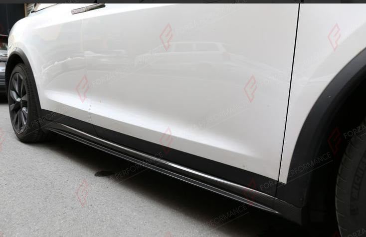 DRY CARBON SIDE SKIRTS for TESLA MODEL X 2022+
Set includes:

Side Skirts
Material: Dry Carbon

NOTE: Add-on type - installs over the original part. Professional installation is required.