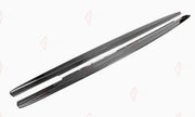 DRY CARBON SIDE SKIRTS MP STYLE for BMW 5 SERIES G30 2017 - 2023
Set includes:

Side Skirts
Material: Dry Carbon

NOTE: Add-on type - installs over the original part. Professional installation is required.