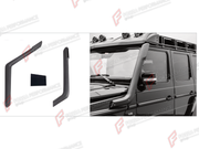 DRY CARBON SIDE SNORKELS for MERCEDES-BENZ G-CLASS W463 G55 2008 - 2018 FORZA PERFORMANCE custom fit TI MECH II

Set includes:
Side Snorkels

Material: Dry Carbon

NOTE: Professional installation is required.