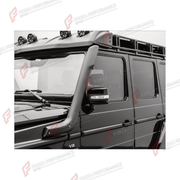 DRY CARBON SIDE SNORKELS for MERCEDES-BENZ G-CLASS W463 G55 2008 - 2018 FORZA PERFORMANCE custom fit TI MECH II

Set includes:
Side Snorkels

Material: Dry Carbon

NOTE: Professional installation is required.