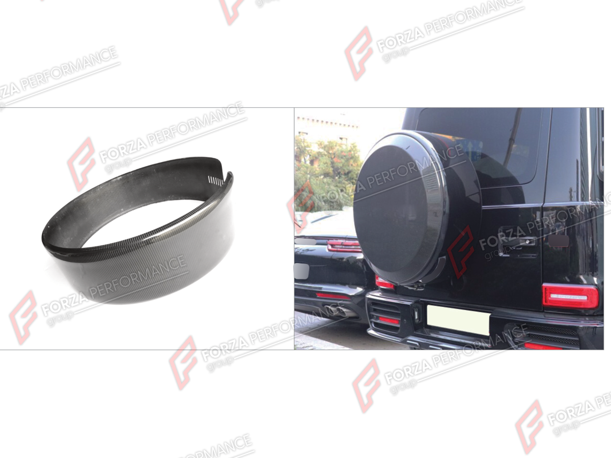 DRY CARBON SPARE TIRE COVER FRAME for MERCEDES-BENZ G-CLASS W464 2019 - 2024

Set includes:
Spare Tire Cover Frame

Material: Dry Carbon

NOTE: Professional installation is required.