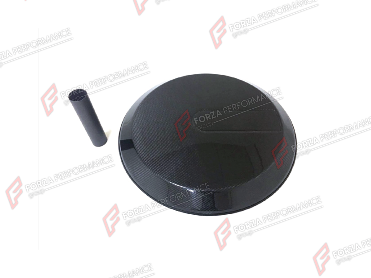 DRY CARBON SPARE WHEEL TIRE COVER for MERCEDES-BENZ G-CLASS W464 2019 - 2024 FORZA PERFORMANCE custom fit OEM Style

Set includes:
Spare Wheel Tire Cover

Material: Dry Carbon

NOTE: Professional installation is required.
