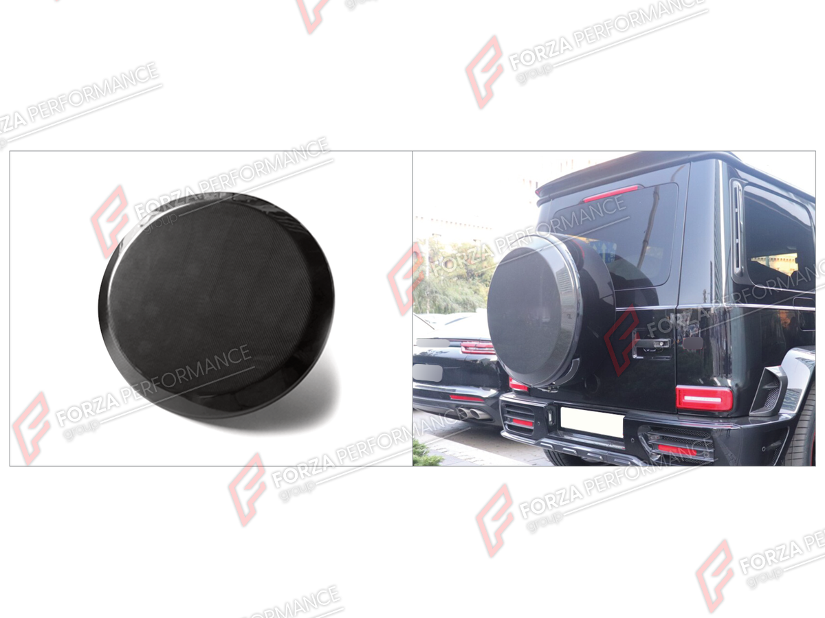 DRY CARBON SPARE WHEEL TIRE COVER for MERCEDES-BENZ G-CLASS W464 2019 - 2024

Set includes:
Spare Wheel Tire Cover

Material: Dry Carbon

NOTE: Professional installation is required.