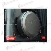 DRY CARBON SPARE WHEEL TIRE COVER for MERCEDES-BENZ G-CLASS W465 G63 G450D G500 G550 2025+ FORZA PERFORMANCE custom fit Gworks

Set includes:
Spare Wheel Tire Cover

Material: Dry Carbon

NOTE: Professional installation is required.