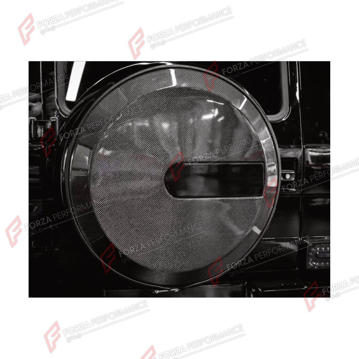 DRY CARBON SPARE WHEEL TIRE COVER for MERCEDES-BENZ G-CLASS W465 G63 G450D G500 G550 2025+ FORZA PERFORMANCE custom fit OEM Style

Set includes:
Spare Wheel Tire Cover

Material: Dry Carbon

NOTE: Professional installation is required.