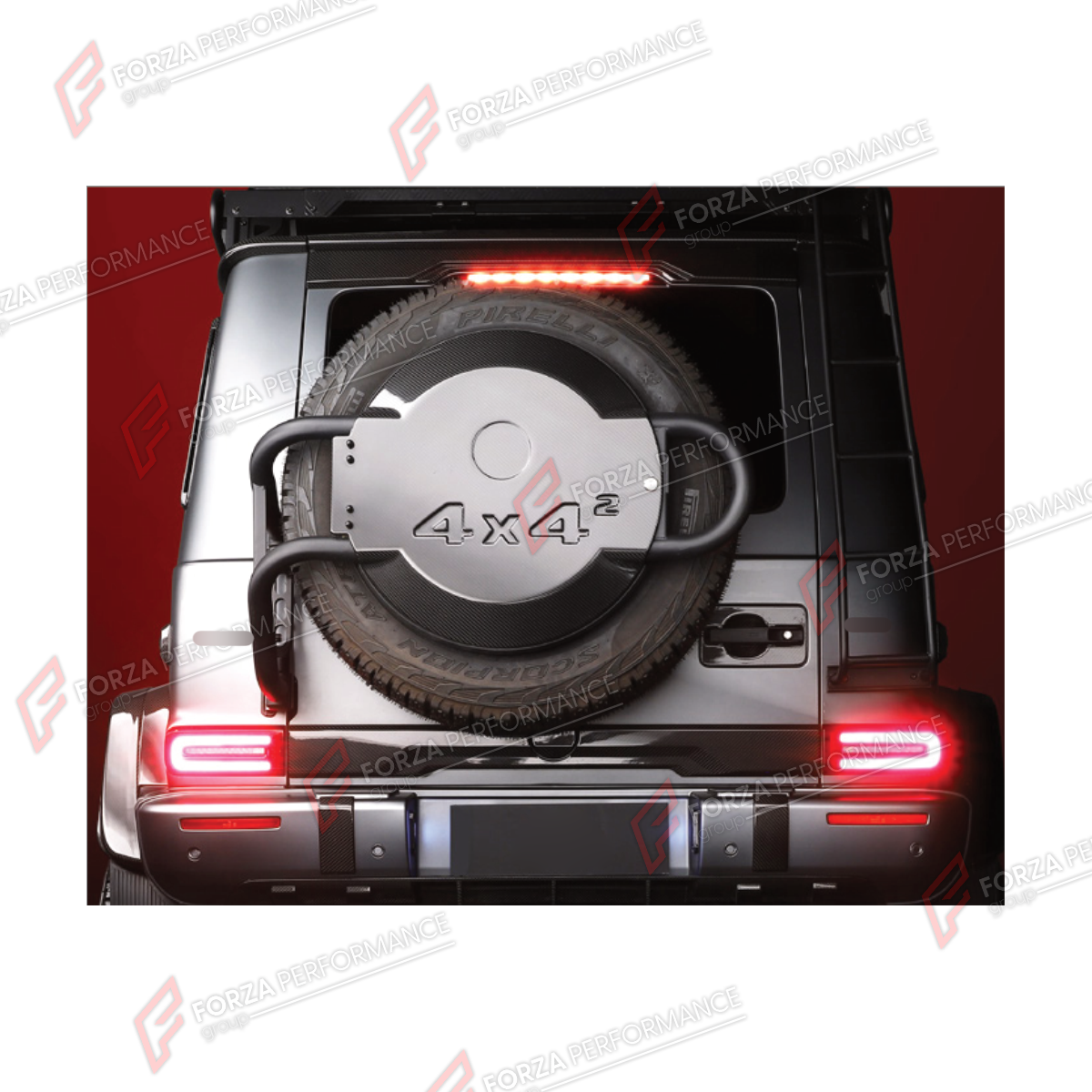 DRY CARBON SPARE WHEEL TIRE COVER WITH HOLDERS for MERCEDES-BENZ G-CLASS W464 4X4 2019 - 2024

Set includes:
Spare Wheel Tire Cover With Holders

Material: Dry Carbon

NOTE: Professional installation is required.