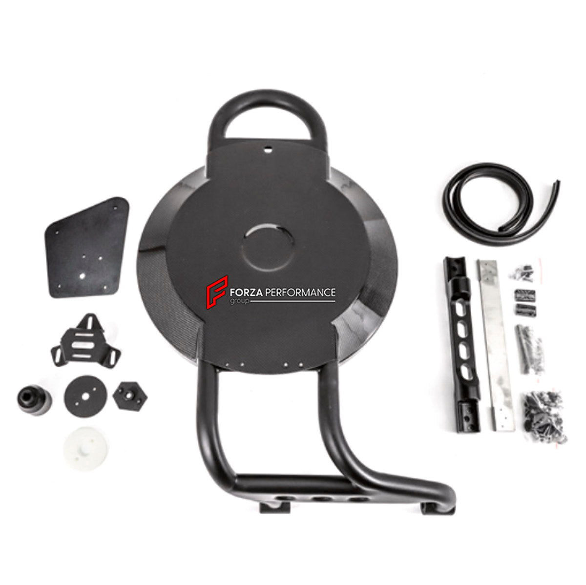 DRY CARBON SPARE WHEEL TIRE COVER WITH HOLDERS for MERCEDES-BENZ G-CLASS W463 4X4 2008 - 2018 FORZA PERFORMANCE custom fit 4X4 Style

Set includes:
Spare Wheel Tire Cover With Holders

Material: Dry Carbon

NOTE: Professional installation is required.