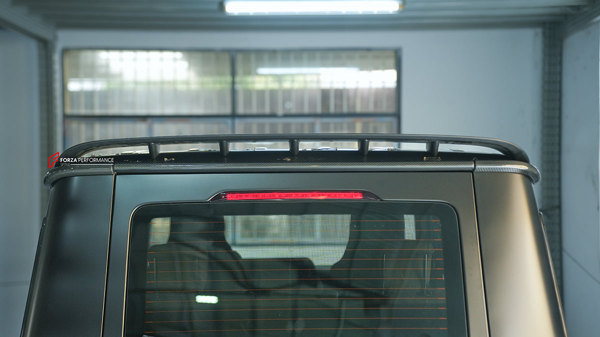 DRY CARBON SPOILER for MERCEDES BENZ AMG G63 W465 G350 G500 G550 AMG G63 2024+

Set includes:

Spoiler

Material: Dry carbon

NOTE: Professional installation is required

CONTACT US FOR PRICING