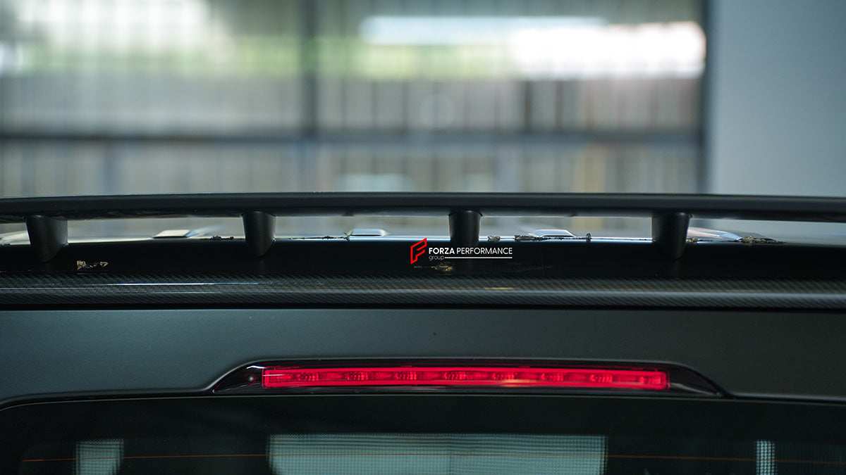 DRY CARBON SPOILER for MERCEDES BENZ AMG G63 W465 G350 G500 G550 AMG G63 2024+

Set includes:

Spoiler

Material: Dry carbon

NOTE: Professional installation is required

CONTACT US FOR PRICING