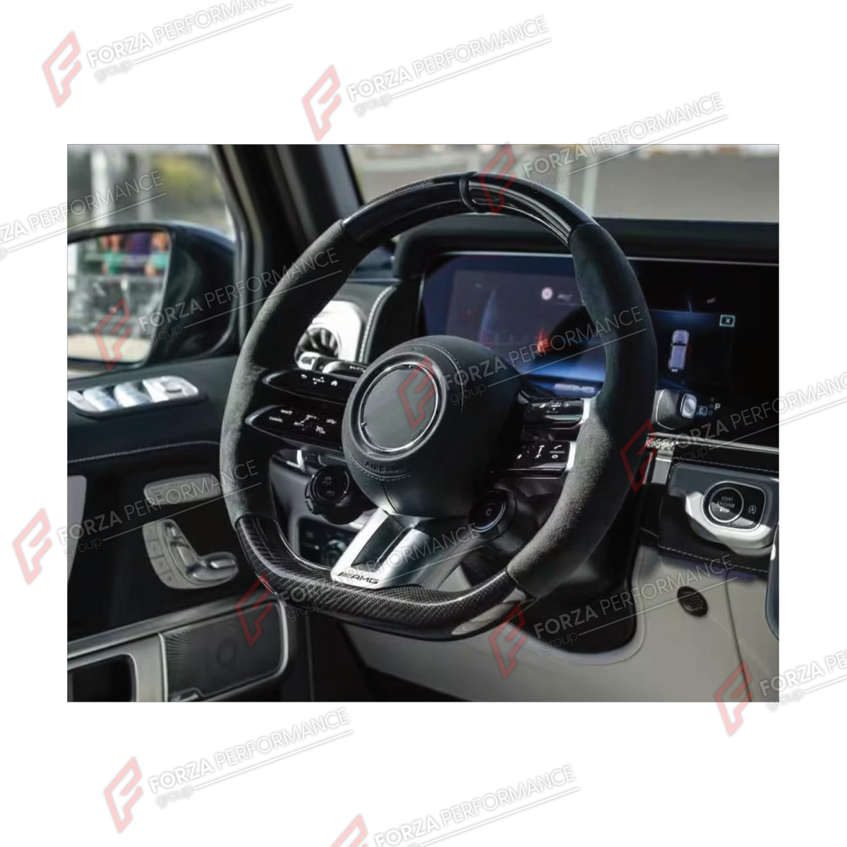 DRY CARBON STEERING WHEEL for MERCEDES-BENZ G-CLASS W464 G63 G350 G350D G400D G500 G550 2019 - 2024 FORZA PERFORMANCE custom fit Dragonfly Style

Set includes:
Steering Wheel

Material: Dry Carbon

NOTE: Professional installation is required.