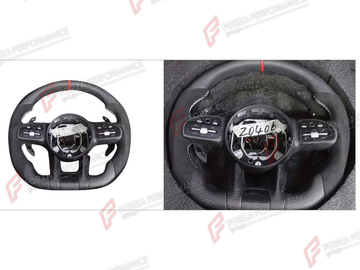 DRY CARBON STEERING WHEEL for MERCEDES-BENZ G-CLASS W464 G550 2019 - 2024

Set includes:
Steering Wheel

Material: Dry Carbon

NOTE: Professional installation is required.