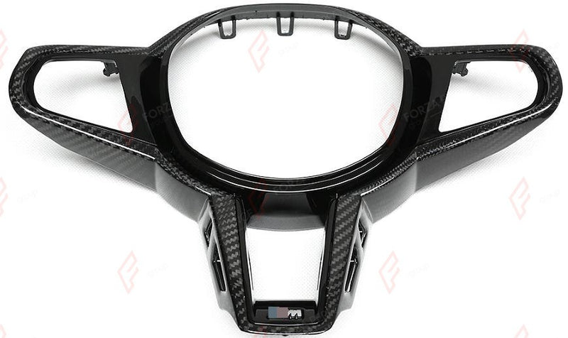 DRY CARBON STEERING WHEEL TRIM ID8 for BMW M3 G80 2021+