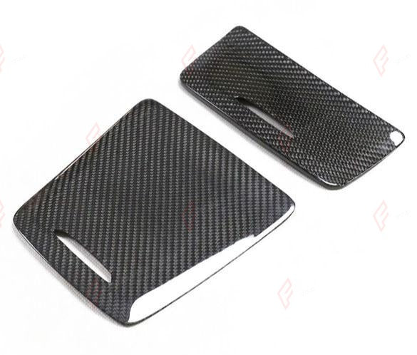 DRY CARBON STORAGE BOX COVERS 2 PCS for MERCEDES BENZ A CLASS W176 2013 - 2018
Set includes:

Storage Box Covers (2 pcs/set)
Material: Dry Carbon

NOTE: Professional installation is required.