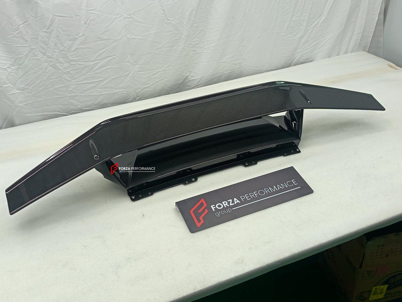 DRY CARBON TECNICA STYLE REAR WING SPOILER for LAMBORGHINI HURACAN 2019 - 2024