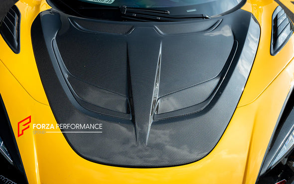 DRY CARBON UPGRADE HOOD BONNET for MCLAREN 720S 765LT upgrade to GTR

Set includes:

Hood / Bonnet

Material: Carbon Fiber

NOTE: Professional installation is required.

Contact us for pricing.