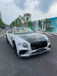DRY CARBON WIDE BODY KIT for BENTLEY CONTINENTAL GT GTC 2018 - 2024

Set includes:
Front Lip
Front Bumper
Front Bumper Trims
Grille
Hood / Bonnet
Front Fenders
Side Mirror Covers
Side Trims
Side Skirts
Folding Roof Cover
Rear Spoiler
Rear Bumper
Rear Diffuser

Material: Dry Carbon

Note: Professional installation is required.