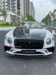 DRY CARBON WIDE BODY KIT for BENTLEY CONTINENTAL GT GTC 2018 - 2024

Set includes:
Front Lip
Front Bumper
Front Bumper Trims
Grille
Hood / Bonnet
Front Fenders
Side Mirror Covers
Side Trims
Side Skirts
Folding Roof Cover
Rear Spoiler
Rear Bumper
Rear Diffuser

Material: Dry Carbon

Note: Professional installation is required.