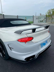 DRY CARBON WIDE BODY KIT for BENTLEY CONTINENTAL GT GTC 2018 - 2024

Set includes:
Front Lip
Front Bumper
Front Bumper Trims
Grille
Hood / Bonnet
Front Fenders
Side Mirror Covers
Side Trims
Side Skirts
Folding Roof Cover
Rear Spoiler
Rear Bumper
Rear Diffuser

Material: Dry Carbon

Note: Professional installation is required.