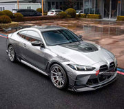 DRY CARBON WIDE BODY KIT for BMW M3 G80 G81 M4 G82 G83 2020+

Set includes:
Front Lip
Front Bumper Canards
Front Bumper Air Vent Covers
Front Grille
Hood Bonnet
Front Fenders
Side Skirts
Rear Spoiler Wing
Trunk Lid
Rear Bumper Fins
Rear Diffuser

Material: Dry Carbon, Tempered Glass

NOTE: Professional installation is required.