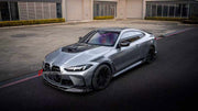 DRY CARBON WIDE BODY KIT for BMW M3 G80 G81 M4 G82 G83 2020+

Set includes:
Front Lip
Front Bumper Canards
Front Bumper Air Vent Covers
Front Grille
Hood Bonnet
Front Fenders
Side Skirts
Rear Spoiler Wing
Trunk Lid
Rear Bumper Fins
Rear Diffuser

Material: Dry Carbon, Tempered Glass

NOTE: Professional installation is required.