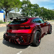DRY CARBON WIDE BODY KIT for FERRARI PUROSANGUE 2023+ FORZA PERFORMANCE Mansory Keyvany
Set includes:

Front Lip
Front Bumper Assembly
Hood Bonnet
Front Fenders
Fender Flares
Side Skirts
Rear Fenders
Roof Spoiler
Ducktail Spoiler
Rear Diffuser
Rear Bumper Assembly
Material: Dry Carbon

NOTE: Professional installation is required.