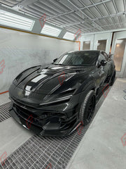 DRY CARBON WIDE BODY KIT for FERRARI PUROSANGUE 2023+ FORZA PERFORMANCE Mansory Keyvany
Set includes:

Front Lip
Front Bumper Assembly
Hood Bonnet
Front Fenders
Fender Flares
Side Skirts
Rear Fenders
Roof Spoiler
Ducktail Spoiler
Rear Diffuser
Rear Bumper Assembly
Material: Dry Carbon

NOTE: Professional installation is required.