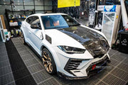DRY CARBON WIDE BODY KIT for LAMBORGHINI URUS 2018 - 2025 FORZA PERFORMANCE custom fit Mansory Style

Set includes:
Front Lip
Front Bumper Assembly
Hood Bonnet
Fender Flares
Side Skirts
Roof Spoiler
Ducktail Spoiler
Rear Bumper Assembly
Rear Diffuser
Exhaust System

Material: Dry Carbon

NOTE: Professional installation is required.