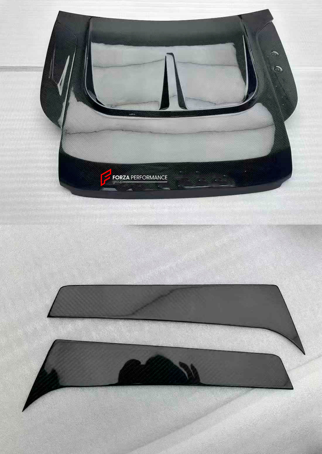 DRY CARBON WIDE BODY KIT for LAND ROVER DEFENDER L663 90 2020+

Set includes:

Front Lip
Front Bumper Trims
Front Grille
Hood Bonnet
Side Mirrors Covers
Front Fenders
Roof Led Bar
Side Skirts
Rear Fenders
Rear Trunk Cover
Rear Bumper
Rear Diffuser
Exhaust Tips

Material: Dry Carbon

Note: Professional installation is required.