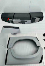 DRY CARBON WIDE BODY KIT for LAND ROVER DEFENDER L663 90 2020+

Set includes:

Front Lip
Front Bumper Trims
Front Grille
Hood Bonnet
Side Mirrors Covers
Front Fenders
Roof Led Bar
Side Skirts
Rear Fenders
Rear Trunk Cover
Rear Bumper
Rear Diffuser
Exhaust Tips

Material: Dry Carbon

Note: Professional installation is required.