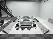 DRY CARBON WIDE BODY KIT for LAND ROVER DEFENDER L663 90 2020+

Set includes:

Front Lip
Front Bumper Trims
Front Grille
Hood Bonnet
Side Mirrors Covers
Front Fenders
Roof Led Bar
Side Skirts
Rear Fenders
Rear Trunk Cover
Rear Bumper
Rear Diffuser
Exhaust Tips

Material: Dry Carbon

Note: Professional installation is required.