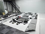 DRY CARBON WIDE BODY KIT for LAND ROVER DEFENDER L663 90 2020+

Set includes:

Front Lip
Front Bumper Trims
Front Grille
Hood Bonnet
Side Mirrors Covers
Front Fenders
Roof Led Bar
Side Skirts
Rear Fenders
Rear Trunk Cover
Rear Bumper
Rear Diffuser
Exhaust Tips

Material: Dry Carbon

Note: Professional installation is required.