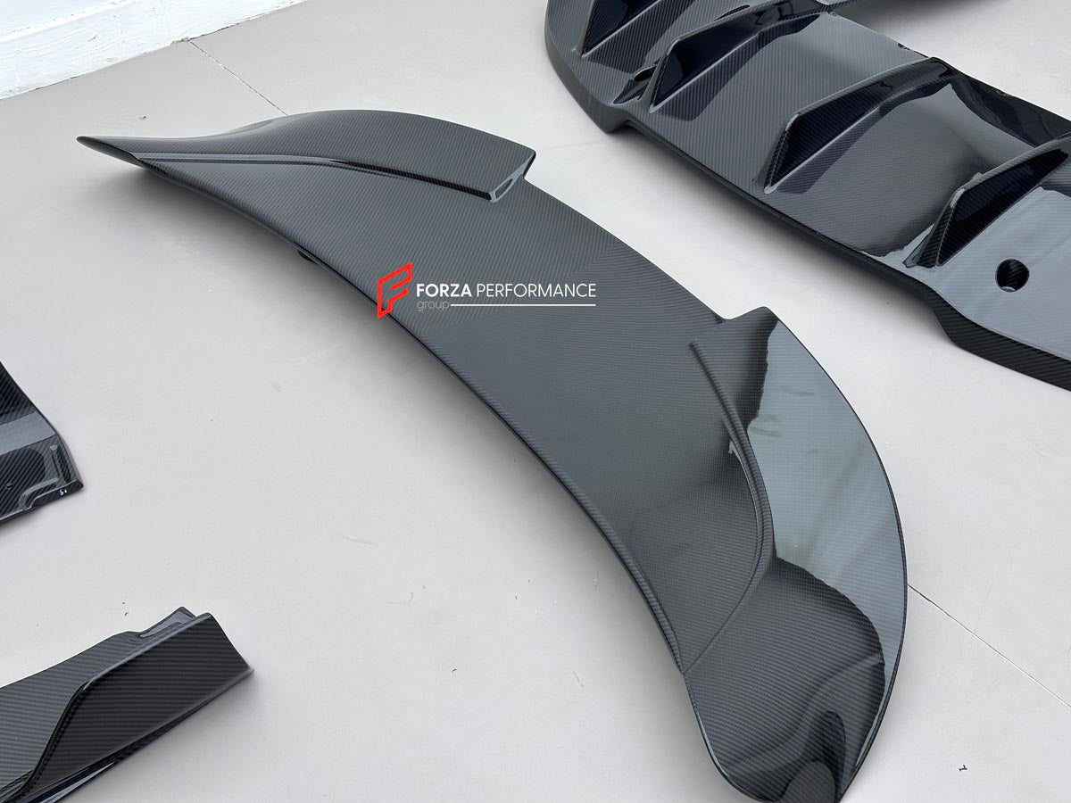 DRY CARBON BODY KIT for MCLAREN 750S 2023+ Forza Performance Style Custom Fit Design RYFT Style
Set includes:

Front Lip
Front Fenders
Side Skirts
Hood Bonnet
Rear Diffuser
Rear Spoiler
Material: Dry Carbon

NOTE: Professional installation is required.