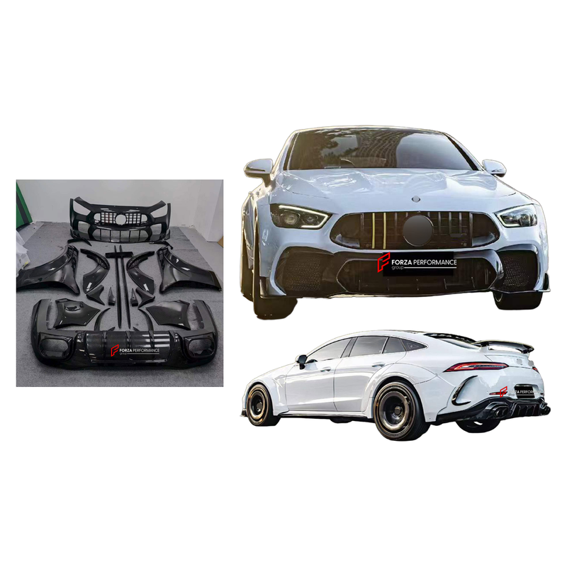 DRY CARBON WIDE BODY KIT for MERCEDES-BENZ AMG GT43 GT50 GT53 GT63 S X290 4-DOOR COUPE 2018+