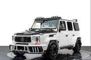 DRY CARBON WIDE BODY KIT for MERCEDES-BENZ G-CLASS AMG W465 G500 G63 2024+ FORZA PERFORMANCE custom fit Mansory Style

Set includes:
Front Bumper Assembly
Front Grille
Hood Bonnet Air Vents
Roof Light Bar
Fender Flares
Side Mirror Covers
Door Panels
Body Side Door Moldings
Rear Bumper Assembly
Spare Wheel Tire Cover

Material: Dry Carbon

NOTE: Professional installation is required.