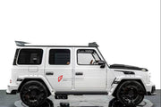 DRY CARBON WIDE BODY KIT for MERCEDES-BENZ G-CLASS AMG W465 G500 G63 2024+ FORZA PERFORMANCE custom fit Mansory Style

Set includes:
Front Bumper Assembly
Front Grille
Hood Bonnet Air Vents
Roof Light Bar
Fender Flares
Side Mirror Covers
Door Panels
Body Side Door Moldings
Rear Bumper Assembly
Spare Wheel Tire Cover

Material: Dry Carbon

NOTE: Professional installation is required.