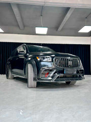 DRY CARBON WIDE BODY KIT for MERCEDES BENZ GLS X167 2019+

Set includes:

Front Lip
Front Air Vent Cover
Front Grille
Fender Flares
Fender Flares Trims
Roof Spoiler
Rear Bumper Trims

Rear Diffuser
Exhaust Tips


Material: Dry Carbon

Note: Professional installation is required.